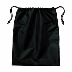 ポリエステル巾着バッグ ブラック