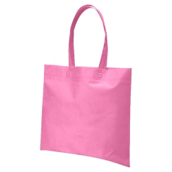 不織布フラットワイドバッグ熱溶着品 ピンク