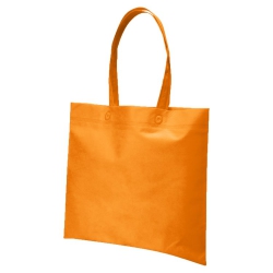 不織布フラットワイドバッグ熱溶着品 オレンジ