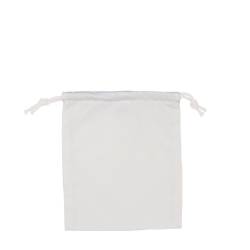 コットン両側結び巾着(170) ホワイト×ホワイト紐