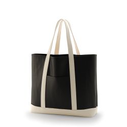 8号帆布クラシックトート(550) ブラック×ナチュラル