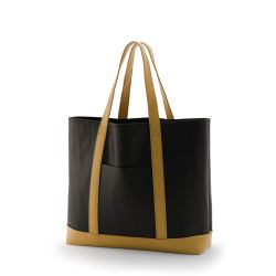 8号帆布クラシックトート(550) ブラック×ミルクティ