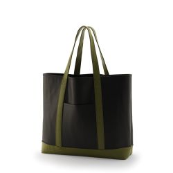 8号帆布クラシックトート(550) ブラック×カーキ