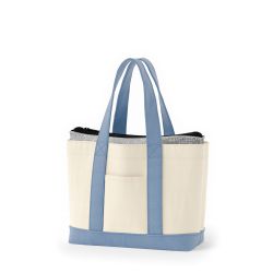 8号帆布3WAYクラシック保冷トート(370) ナチュラル×アッシュブルー