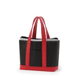8号帆布3WAYクラシック保冷トート(370) ブラック×レッド
