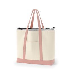 8号帆布3WAYクラシック保冷トート(600) ナチュラル×ピーチ