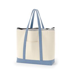 8号帆布3WAYクラシック保冷トート(600) ナチュラル×アッシュブルー