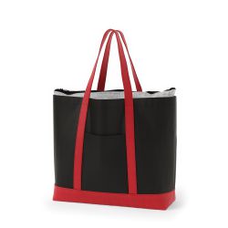 8号帆布3WAYクラシック保冷トート(600) ブラック×レッド
