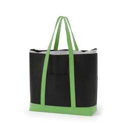 8号帆布3WAYクラシック保冷トート(600) ブラック×ライトグリーン