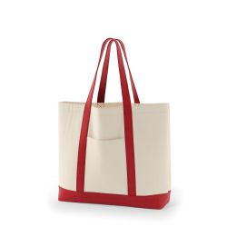 8号帆布クラシックトート2(550) ナチュラル×レッド