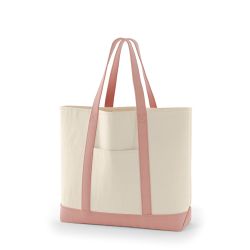 8号帆布クラシックトート(三角マチ仕様)(550) ナチュラル×ピーチ