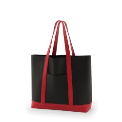 8号帆布クラシックトート2(550) ブラック×レッド