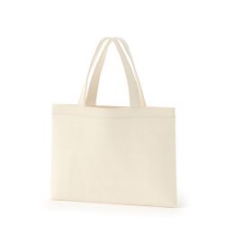 8号帆布フラットトート開口部別布(320) ナチュラル
