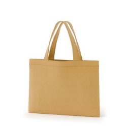 8号帆布フラットトート開口部別布(320) ミルクティ