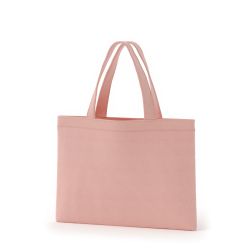 8号帆布フラットトート開口部別布(320) ピーチ