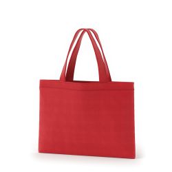 8号帆布フラットトート開口部別布(320) レッド