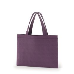 8号帆布フラットトート開口部別布(320) ダークパープル