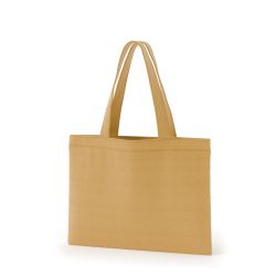8号帆布フラットトート開口部別布(380) ミルクティ
