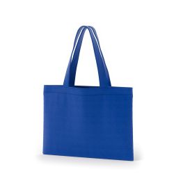 8号帆布フラットトート開口部別布(380) ブルー