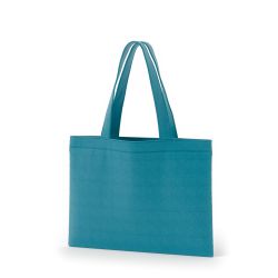 8号帆布フラットトート開口部別布(380) ターコイズ