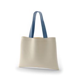 8号帆布フラットトート(380) ナチュラル×アッシュブルー