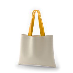 8号帆布フラットトート(410) ナチュラル×マスタード