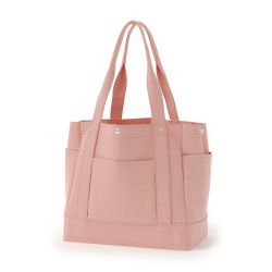 8号帆布角底マルチポケットトート(350) ピーチ