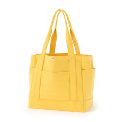 8号帆布角底マルチポケットトート(350) イエロー