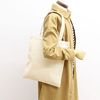 厚手コットンフラットトート(M)