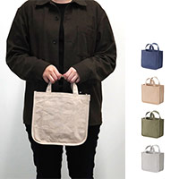 仕切りが動くキャンバストート