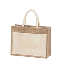 ジュートポケットトートバッグ(M)