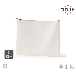 コロリドキャンバスフラットポーチ(M)ナチュラル