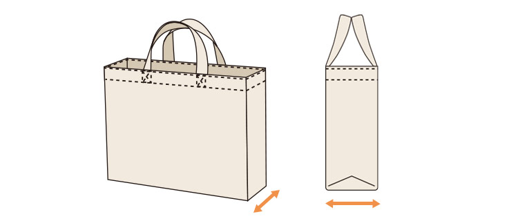 トートバッグのマチ部分