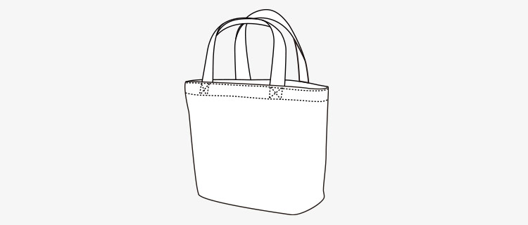 船底マチありタイプのトートバッグ