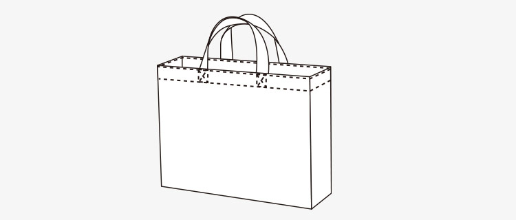 角底マチありタイプのトートバッグ