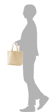厚手コットントートバッグ(S)のサイズイメージ