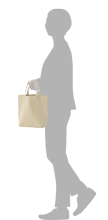 コロリドコットンバッグ(S)のサイズイメージ